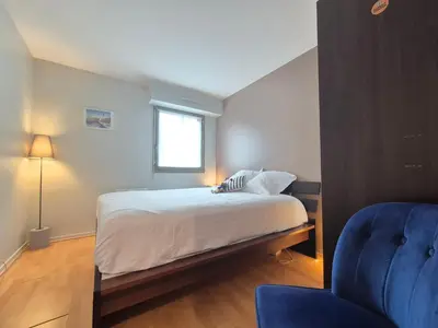Un ou plusieurs lits dans un hébergement de l'établissement Appartement Le Sea's Home Centre Historique
