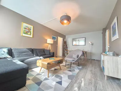 Coin salon dans l'établissement Appartement Le Sea's Home Centre Historique