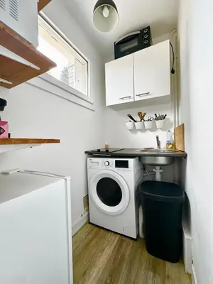 Cuisine ou kitchenette dans l'établissement Le Fatio - Studio Terrace - WiFi - 2 people