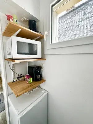 Cuisine ou kitchenette dans l'établissement Le Fatio - Studio Terrace - WiFi - 2 people