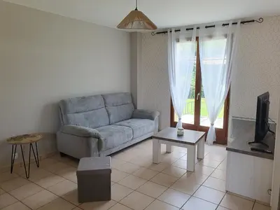 Coin salon dans l'établissement Gîte du Beau Callenge