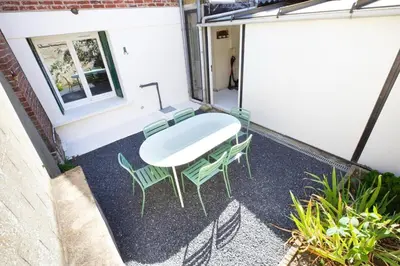 Terrasse ou espace extérieur de l'établissement Appartement de charme avec extérieur