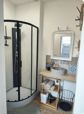 Salle de bains dans l'établissement Appartement centre ville Amiens