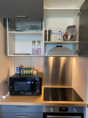 Cuisine ou kitchenette dans l'établissement Le Vegas
