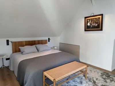 Un ou plusieurs lits dans un hébergement de l'établissement Appartement d'exception à la campagne