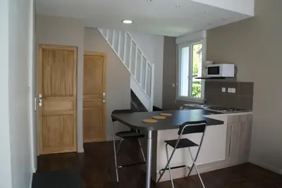 Cuisine ou kitchenette dans l'établissement Le Gîte De Malaunay