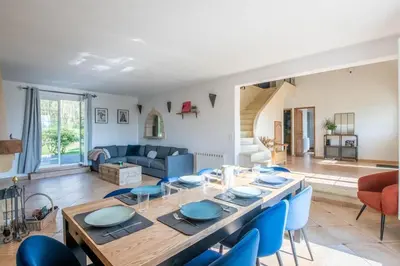 Coin salon dans l'établissement Maison familiale 50min de paris-Collection Idylliq