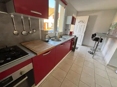 Cuisine ou kitchenette dans l'établissement Gîte de Daniel