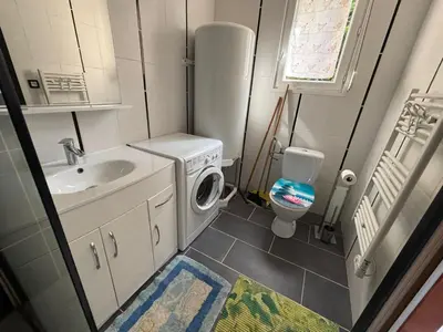 Salle de bains dans l'établissement Gîte de Daniel