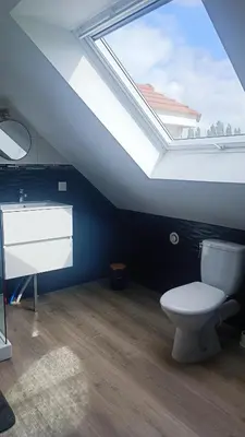 Salle de bains dans l'établissement Les tournesols