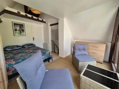 Coin salon dans l'établissement Maison confortable près d'Eu, 50 m², jardin privé