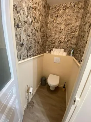 Salle de bains dans l'établissement Grandes Molaises