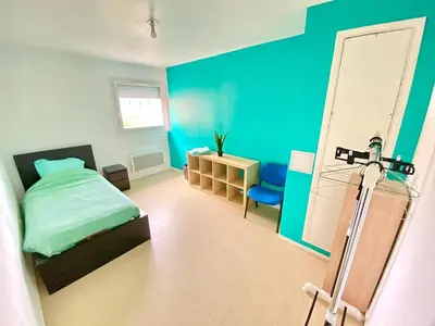 Un ou plusieurs lits dans un hébergement de l'établissement Grand duplex, Centre, Parking, 4 ch, Lingerie - 7 pers