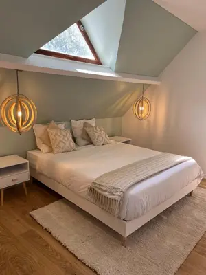 Un ou plusieurs lits dans un hébergement de l'établissement Luxury Country House - 6 Bed Room - Jacuzzi, Cinéma 7 Places, Sauna by So Homy