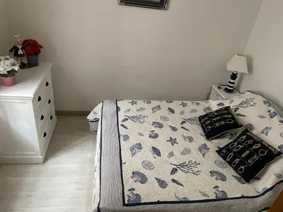 Un ou plusieurs lits dans un hébergement de l'établissement Appartement T2 Dieppe
