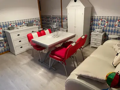 Coin salon dans l'établissement Appartement T2 Dieppe