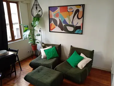 Coin salon dans l'établissement Appartement Confort en Couleurs