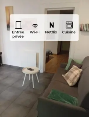 Coin salon dans l'établissement Aux portes de l'Eure