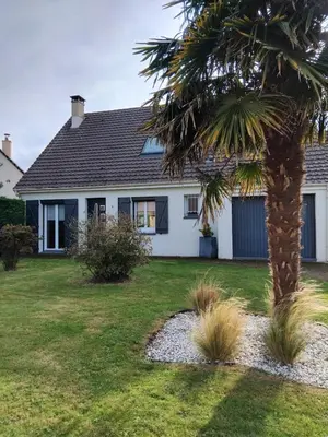 Jardin de l'établissement Maison 3 chambres a 5 min de la mer