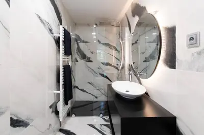 Salle de bains dans l'établissement Villa 
