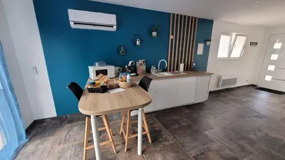 Cuisine ou kitchenette dans l'établissement Bulles et évasion