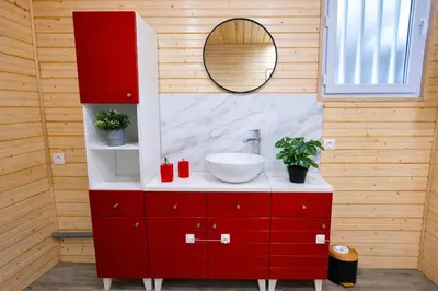 Salle de bains dans l'établissement Le chalet au bord de seine