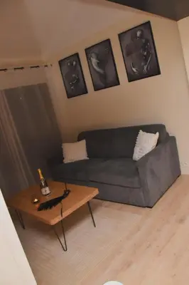 Coin salon dans l'établissement La Luxure- Loveroom