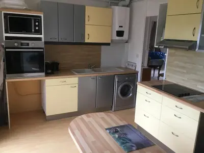 Cuisine ou kitchenette dans l'établissement Villa Les Pélicans