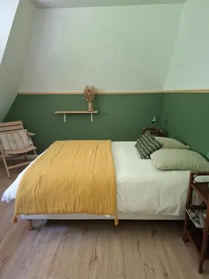 Un ou plusieurs lits dans un hébergement de l'établissement La Grange des Prés, Chaumière 8 personnes vue Mer!