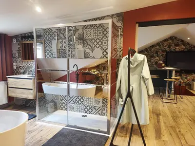 Salle de bains dans l'établissement Loft envie deux