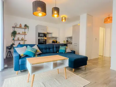 Cuisine ou kitchenette dans l'établissement Le Cosy Chic - F2