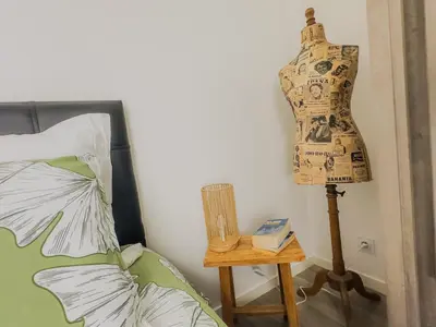 Un ou plusieurs lits dans un hébergement de l'établissement Le Cosy Chic - F2