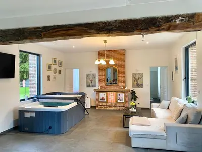Coin salon dans l'établissement Prestige House & Spa