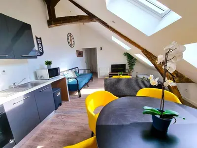 Cuisine ou kitchenette dans l'établissement L'appartement tranquillité