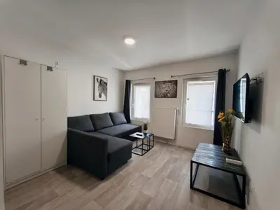 Télévision ou salle de divertissement dans l'établissement Grand Studio Lumineux Proche Centre-Ville