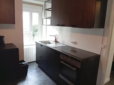 Cuisine ou kitchenette dans l'établissement Duplex aux Portes de Seine