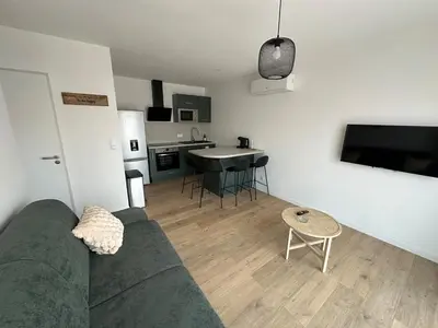 Cuisine ou kitchenette dans l'établissement L'Escapade Bucolique