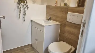 Salle de bains dans l'établissement Cocon cosy en plein centre ville proche Paris à 2 pas de la gare