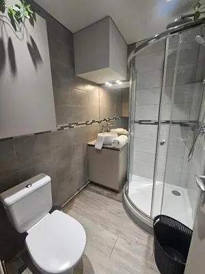 Salle de bains dans l'établissement Appartement entier T2 proche gare de Cergy préfecture