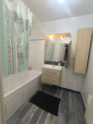Salle de bains dans l'établissement Cosy Jolie T3 - Centre & Parking gratuit