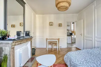 Cuisine ou kitchenette dans l'établissement Le Belgium