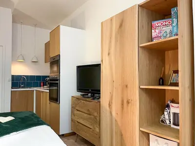Cuisine ou kitchenette dans l'établissement L'Oasidénia Rouen - Proche gare de Rouen