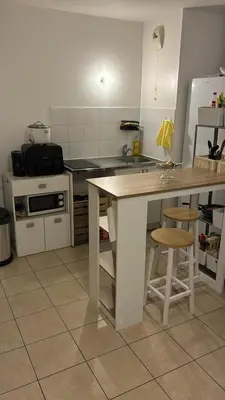 Cuisine ou kitchenette dans l'établissement Charmant T2 a Cergy le Haut