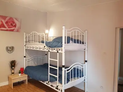 Un ou plusieurs lits dans un hébergement de l'établissement Gîte des Deux Rivières 3 étoiles - Plage et Dieppe à moins de 10 minutes