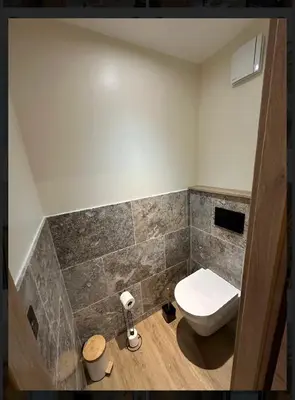 Salle de bains dans l'établissement Le valhalla vidar