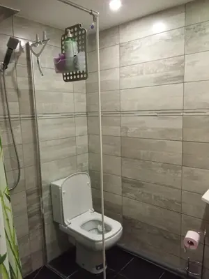 Salle de bains dans l'établissement Loisirs, rando, golf et quiétude vexinoise