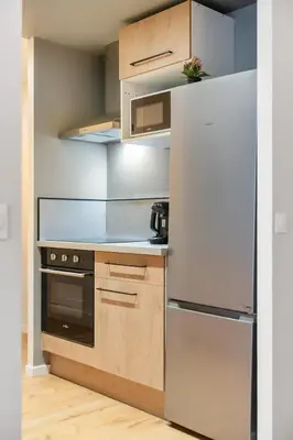 Cuisine ou kitchenette dans l'établissement Grand Appart 4 Chambres avec Cinéma dans Rouen Centre