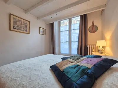 Un ou plusieurs lits dans un hébergement de l'établissement Centre Historique Rouen Appartement Le Brinon
