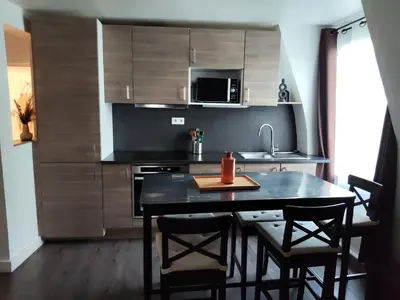 Cuisine ou kitchenette dans l'établissement Appartement charmant et moderne à Poissy