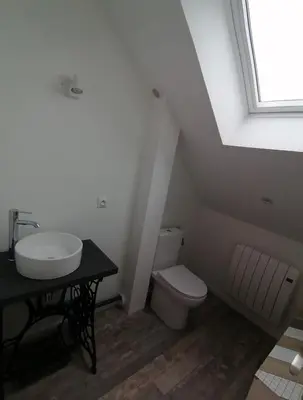 Salle de bains dans l'établissement Nou Kontan vwe zot